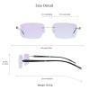 LifeArt Blue Light Blocking Glasses, Computer Reading Glasses, Anti Blue Rays, Reduce Eyestrain, Stylish for Men and Women(Silver,+3.00 Magnification) view 4