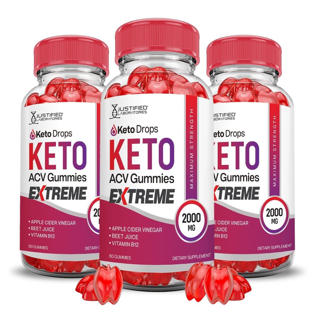 Justified Laboratories (3 Pack Keto Drops Keto ACV Gummies Extreme 2000MG Keto Drops Keto Gummies Advanced Formula Apple Cider Vinegar with Pomegranate Beet Juice Powder B12 Vegan Non GMO 180 Gummys