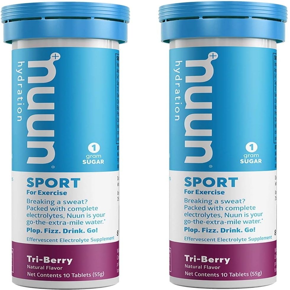 Nuun Active: Tri-Berry Electrolyte Enhanced Drink Tablets, 10 Count (Pack of 2)