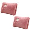 2pcs Hand Warmers Rechargeable Portable, Cute Bear Thick Hot Water Pouch for Winter Women Men Use, Couple's Magic Hot Water Bottle,Pink view 1