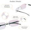 LifeArt Blue Light Blocking Glasses, Computer Reading Glasses, Anti Blue Rays, Reduce Eyestrain, Stylish for Men and Women(Silver,+3.00 Magnification) view 2