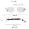 LifeArt Blue Light Blocking Glasses, Computer Reading Glasses, Anti Blue Rays, Reduce Eyestrain, Stylish for Men and Women(Silver,+3.00 Magnification) view 4