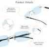 LifeArt Blue Light Blocking Glasses, Computer Reading Glasses, Anti Blue Rays, Reduce Eyestrain, Stylish for Men and Women(Silver,+2.50 Magnification) view 2