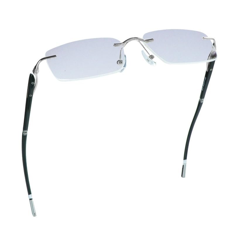 LifeArt Blue Light Blocking Glasses, Computer Reading Glasses, Anti Blue Rays, Reduce Eyestrain, Stylish for Men and Women(Silver,+2.50 Magnification)