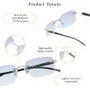 LifeArt Blue Light Blocking Glasses, Computer Reading Glasses, Anti Blue Rays, Reduce Eyestrain, Stylish for Men and Women(Silver,+2.50 Magnification) view 2