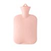 2pcs Winter Hot Water Bottles, 1000ml Natural Rubber,Hand and Foot Warmer,Portable Hot Water Bag for Hot Compress and Heat Therapy, Cold Compress in Summer,Pink view 1