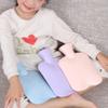 2pcs Winter Hot Water Bottles, 1000ml Natural Rubber,Hand and Foot Warmer,Portable Hot Water Bag for Hot Compress and Heat Therapy, Cold Compress in Summer,Pink view 2