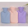 2pcs Winter Hot Water Bottles, 1000ml Natural Rubber,Hand and Foot Warmer,Portable Hot Water Bag for Hot Compress and Heat Therapy, Cold Compress in Summer,Pink view 4
