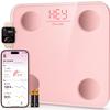 Ovutek Smart Scale for Body Weight, Digital Bathroom Scale BMI Weighing Body Fat Scale, Accurate Body Composition Scale Monitor for People's Health with Smartphone App, Compact Size, 400lb (Pink) view 1