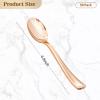 BESTVIP 50 Pack 6.9 Inch Rose Gold Plastic Spoons, Heavy Duty Plastic Silverware, Heavyweight Rose Gold Spoons, Disposable Serving Utensils for Catering, Parties, Dinners, Weddings, Christmas view 2