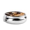 Dog Baskets and Dogs Print Pill Box Round Metal Pill Case with 3 Compartment Portable Mini Pill Organizer Cute Pill Container for Pocket Purse Office Travel view 4