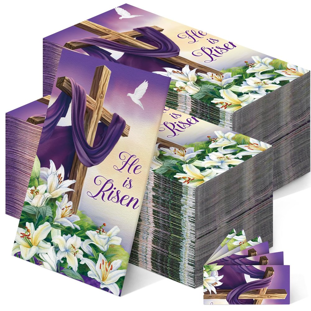 200 Pcs Spring Easter Napkins Bulks Disposable Spring Flower Easter Bunny Egg He Is Risen Napkins Guest Paper Hand Towel for Home Family Dinner Bathroom(He is Risen)
