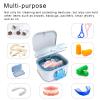 BVN 2-in-1 Leak Proof Denture Soaking Cup with Strainer | Hygienic Storage Case for Dentures, Braces, Mouth Guards & Travel Retainers view 3
