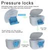 BVN 2-in-1 Leak Proof Denture Soaking Cup with Strainer | Hygienic Storage Case for Dentures, Braces, Mouth Guards & Travel Retainers view 4