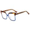 HDTVTV Anti UV Square Blue Light Blocking Computer Readers Oversized Reading Glasses Flat Light Mirror Eyeglasses (Color : Blue, Size : +250) view 1