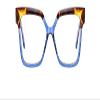 HDTVTV Anti UV Square Blue Light Blocking Computer Readers Oversized Reading Glasses Flat Light Mirror Eyeglasses (Color : Blue, Size : +250) view 2