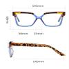 HDTVTV Anti UV Square Blue Light Blocking Computer Readers Oversized Reading Glasses Flat Light Mirror Eyeglasses (Color : Blue, Size : +250) view 3