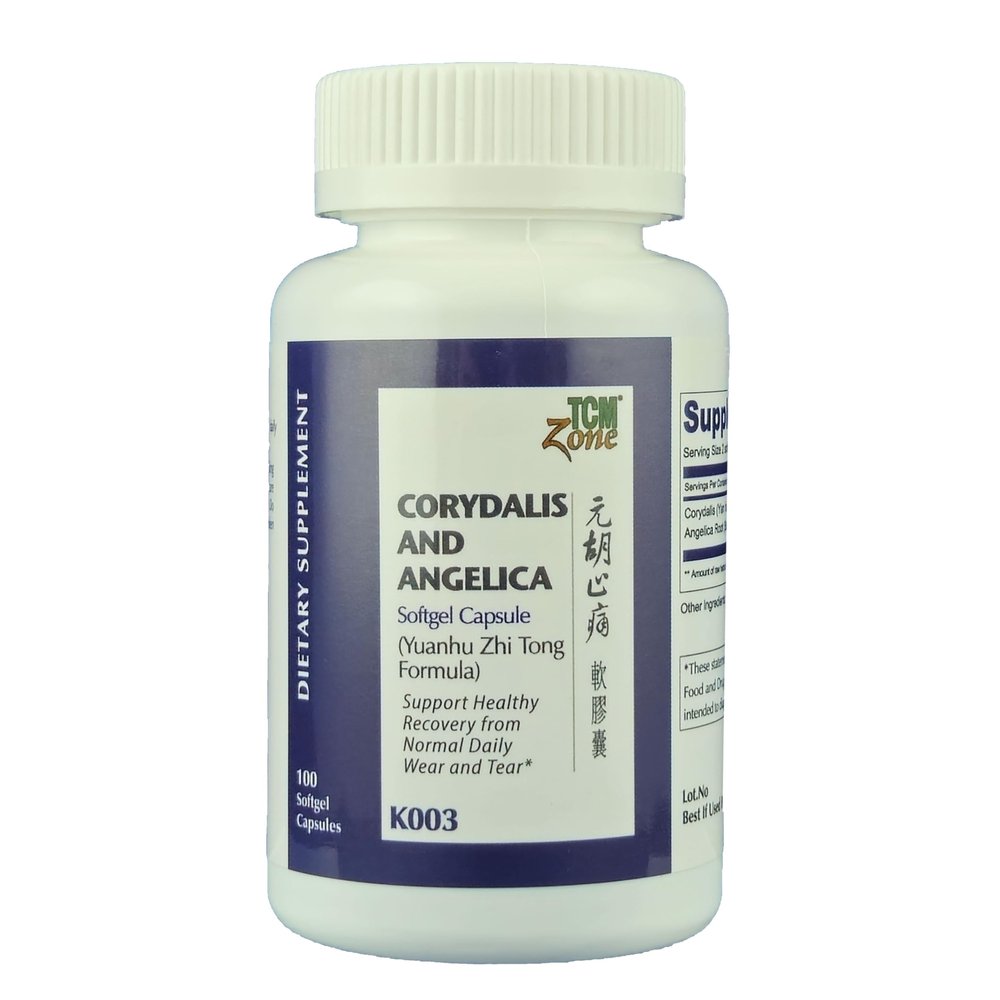 TCM ZONE Angelica and Corydalis SoftGel Capsules 100 Count