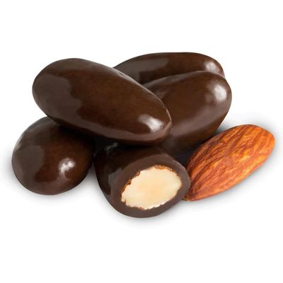 NY Spice Shop Sugar Free Dark Chocolate Almonds - 1 Pound Holiday Low Sugar Sweet Snacks - Roasted Almond for Healthy Festive Snacking - Chocolate Bites for Post Dinner Christmas Delight