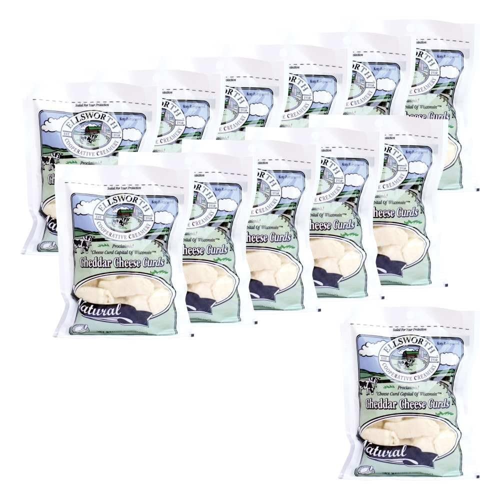 Ellsworth Natural Cheddar Cheese Curds, 5OZ, 12 Pack