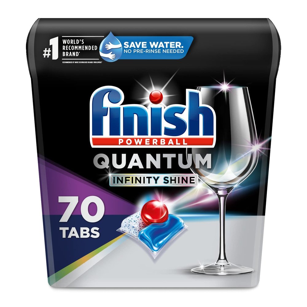 Finish Quantum Infinity Shine - 70 Count - Dishwasher Detergent - Powerball - Our Best Ever Clean and Shine - Dishwashing Tablets - Dish Tabs (Pack of 3)