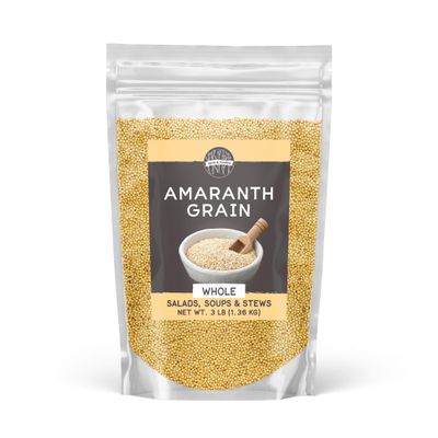 Birch & Meadow Whole Amaranth Grains, 3 lb, Non-GMO, Soups & Salads, Complete Protein