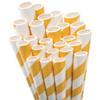 ForYourParty.com Patterned Straws (Yellow and White) view 1