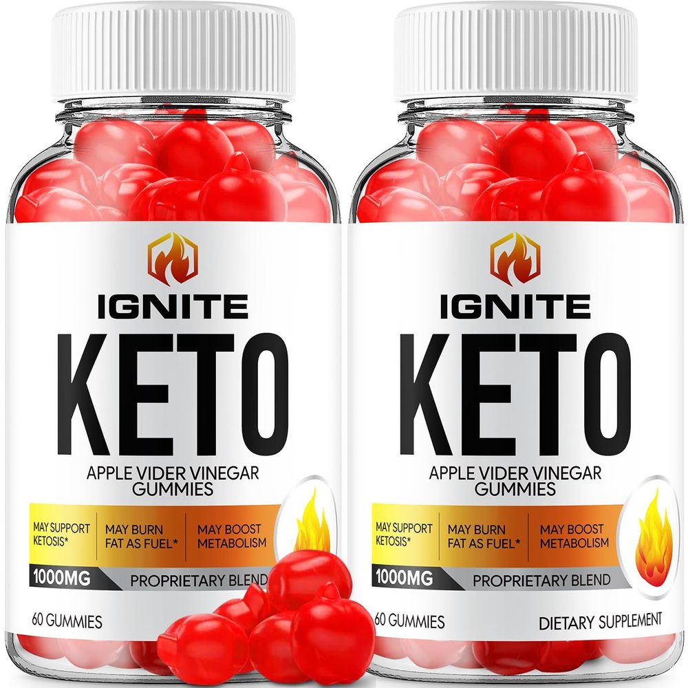 (2 Pack) Ignite Keto ACV Gummies - Advanced Formula Ignite Keto Plus ACV Gummies Apple Cider Vinegar Ignite ACV Dietary Supplement Men Women (120 Gummies)
