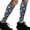 Veniyate Chickens Print 2pcs Running Athletics Compression Stockings Sleeves Leg Calf Shin Splints Elbow Knee Pads Protection Sports Safety Unisex Socks view 1