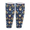 Veniyate Chickens Print 2pcs Running Athletics Compression Stockings Sleeves Leg Calf Shin Splints Elbow Knee Pads Protection Sports Safety Unisex Socks view 2