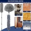 20+ Feet High Reach Duster Kit with 3-14 ft Extension Pole for Cleaning Fan, Spider Web, High Ceiling, Blinds, Furniture, Cars - Cobweb Microfiber Duster // Outdoor & Indoor Extendable Duster view 3
