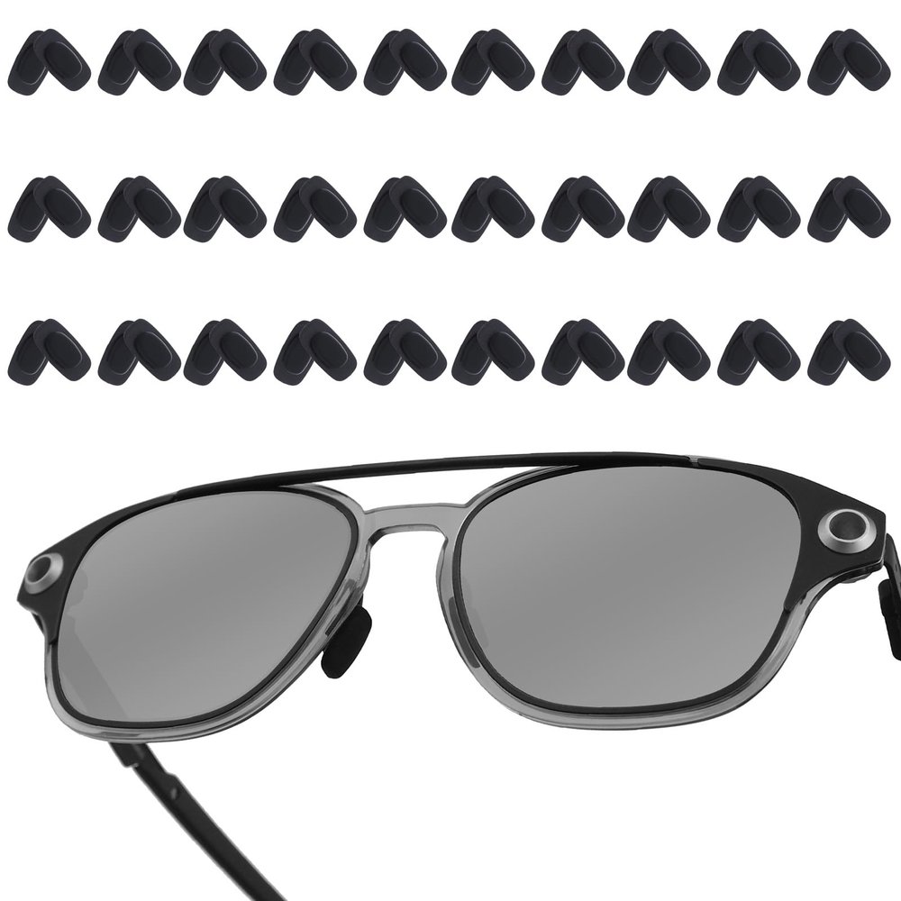 Eye Opening Stuff 30 Pairs Replacement Nosepiece Nosepad for Costa Del Mar South Point/Flagler; for Oakley Cartridge OX5137 - Black
