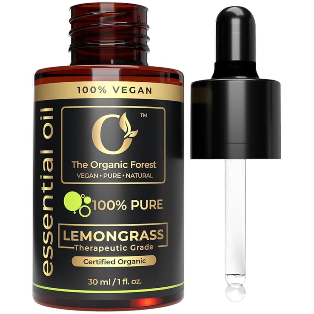 100% Plant Based Lemongrass Essential Oil | Ideal for Relaxation | Organic, Skin Safe, Lemon Grass Oil for Diffusers, Candle Making, Hair Care & Natural Skin Care