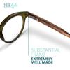 2SeeLife Large Round TR-90 Reading Glasses for Men & Women  Medium-Large Fit, Durable, Spring Hinges, Blue Light Readers, Green, +0.75 view 4