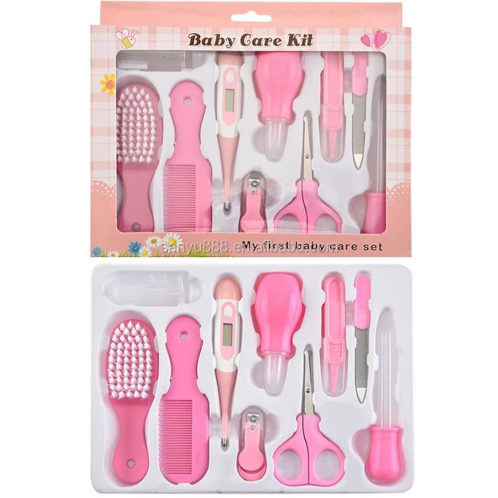 10 PCS Baby Grooming Health Care KIT for Newborns and Toddlers(Pink),Ideal for Travelling & Home Use