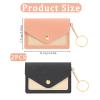 2 Pack Birth Control Pill Case Sleeve Packet 4.3 X 3 Inch PU Leather Wallet Pill Holder Privacy Protection Birth Control Pill Wallet with Key Ring for Pill Card Organizer(Pink, Black) view 2
