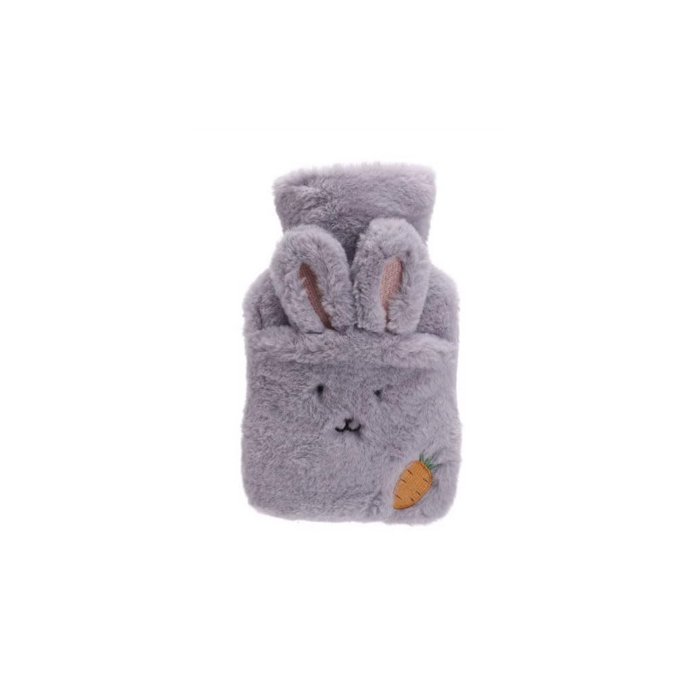 500ml/17.6oz Water-Filled hot Water Bottle Cute Plush Warm Water Bag with Cover Portable hot Water Bag with Hand Pocket