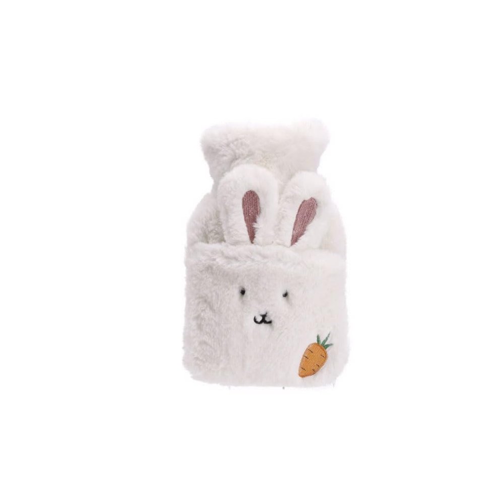 500ml/17.6oz Water-Filled hot Water Bottle Cute Plush Warm Water Bag with Cover Portable hot Water Bag with Hand Pocket