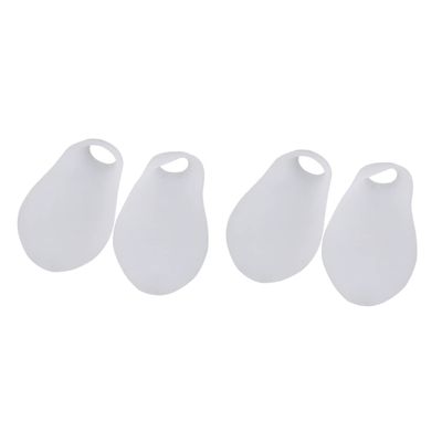 Healvian 4pcs Silicone Little Toe Tubes Protector for Toe Elastic Bunion Sleeve for Comfort and Prevents Calluses and Rubbing for Daily Use