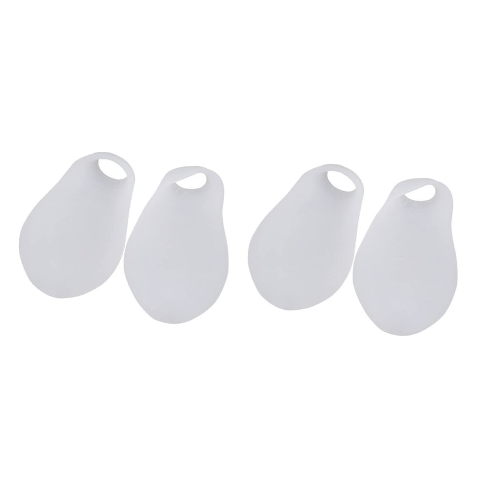 Healvian 4pcs Silicone Little Toe Tubes Protector for Toe Elastic Bunion Sleeve for Comfort and Prevents Calluses and Rubbing for Daily Use