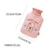 1L hot Water Bottle with Soft Cover for Bed Cute Plush hot Water Bag hot Compress Hand Warmer Bag Warm Water Bottle view 2