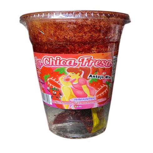 Michelada Antojo Mix 32oz (6pack) varios sabores (La chica Fresa, sabor fresa)