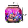 Cute Pink Cartoon Metal Rolling Tray 7''x5.5'' - Perfect Accessories for Rolling Papers, Grinders, Set and PreRolled Cones - Original Custom Fan Art view 2