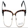 Calabria Viv Collection 257 Square Blue Light Blocking Reading Glasses +2.50 Tortoise Havana Brown Gold Men Women view 2
