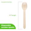 5.5" Disposable Wooden Sporks/Natural Wooden Utensils- Pack of 100ct view 3