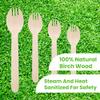 5.5" Disposable Wooden Sporks/Natural Wooden Utensils- Pack of 100ct view 4