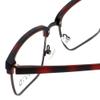 Calabria Viv Collection 257 Square Reading Glasses +3.00 Tortoise Havana Red Gun Metal Men Women view 2