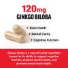 Force Factor Ginkgo Biloba 120mg, Brain Health Supplement for Adults, Maximum Strength Ginko Brain Support and Cognitive Supplement, Vegan, Non-GMO, 120 Capsules view 2