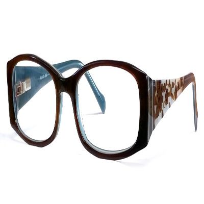 Calabria Viv Collection 695 Oval Reading Glasses +7.00 Blue Brown Women