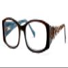 Calabria Viv Collection 695 Oval Reading Glasses +7.00 Blue Brown Women view 1